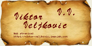 Viktor Veljković vizit kartica